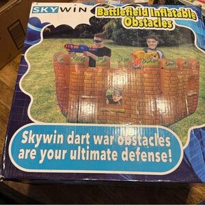 Battlefield Inflatable Obstacles - Brown/Green Kids Play Set